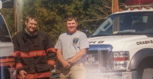 Paramedic Thomas Rothwell, left, and Drakes Branch Fire Chief Kenny Tharpe were also featured in Centra Focus this month.
