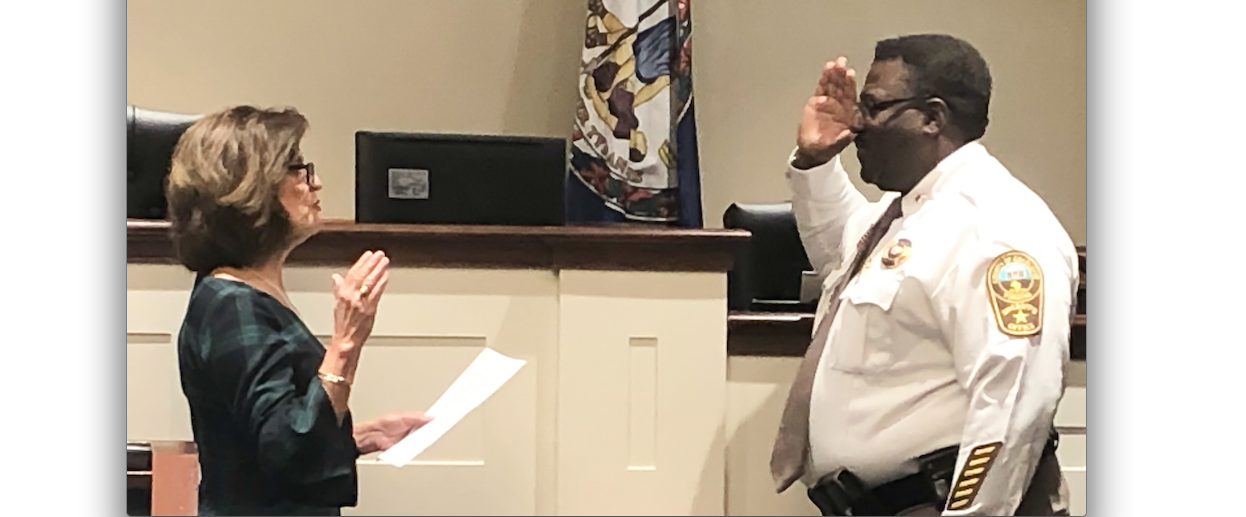 Freeman sworn in as sheriff The Charlotte Gazette The Charlotte Gazette